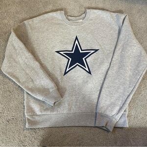 Antigua Gray Crew Neck Sweater with Navy Star